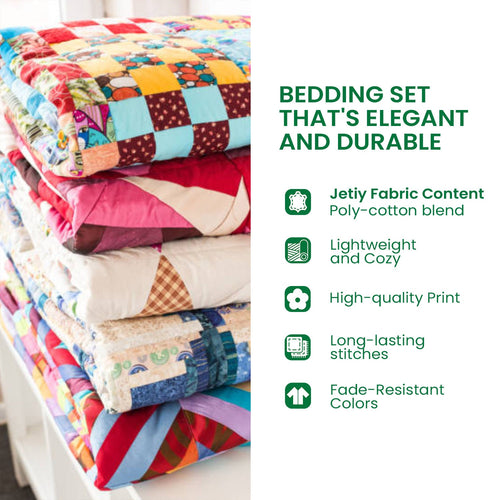 Christmas Golden Retriever 3-Piece Quilted Bedding Set NCU0HH218